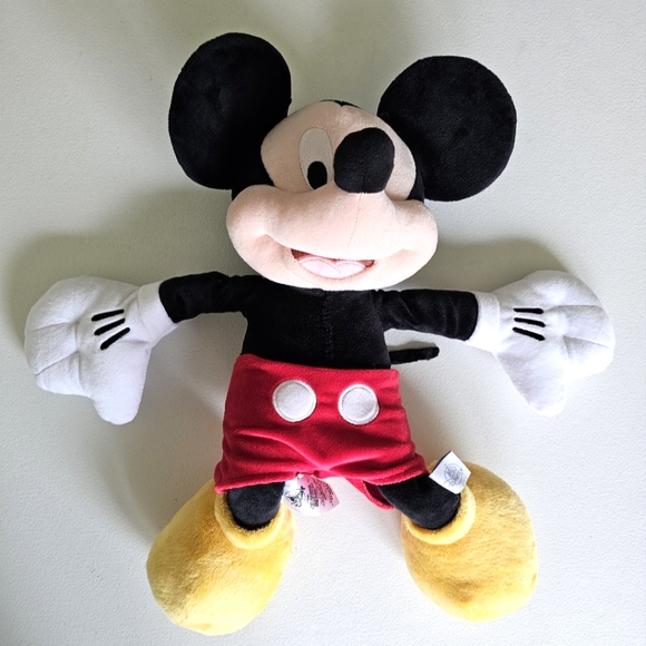 Disney Mickey Mouse Soft Plush Toy 18'' Black Red Yellow Stuffed Animal - Picture 14 of 15